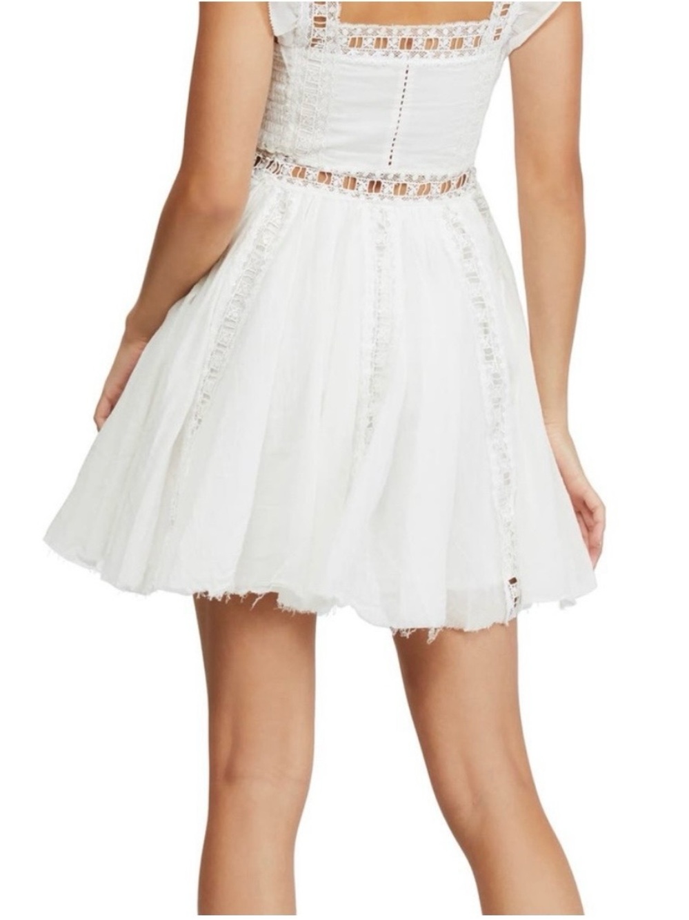 Free People Verona Dress | White Cotton Lace | Size M - Picture 3 of 10